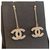 Chanel Earrings cc Silvery Metal  ref.322601