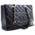 CHANEL Caviar GST 13" Grand Shopping Tote Chain Shoulder Bag Black Leather  ref.322887