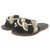 Sandali di perle Chanel Nero Tela  ref.323154