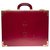 Rare vintage MUST DE CARTIER briefcase in burgundy leather Dark red  ref.323174