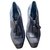 Céline celine vintage ankle boot Blue Denim  ref.323200