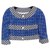 Chanel Chaqueta corta de tweed con perlas Multicolor  ref.323253