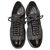 Chanel Oxford-Loafer zum Schnüren Schwarz Leinwand  ref.323368