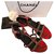 Chanel Python e sandálias de corrente Preto Vermelho Hardware prateado Couros exóticos Píton  ref.323410