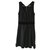 Vestido negro con cintura de terciopelo Marc by Marc Jacobs Lana Nylon Modal Rayo  ref.323471