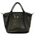 Longchamp black grained leather handbag  ref.323504