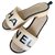Chanel Sandálias Bege Couro  ref.323506