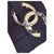 Chanel scarf Navy blue Silk  ref.323534
