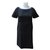 Chloé Dresses Black Navy blue Silk Wool  ref.323606