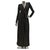 BALMAIN Black Suede Gold Circles Maxi Coat Cardigan Dress Sz.36 Multiple colors Leather  ref.323632
