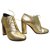 Max Mara p boots 39 Golden Leather  ref.323715