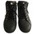 Chanel Zapatillas Negro Cuero  ref.323756