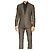 Kenneth Cole Abito da uomo slim-fit marrone di Macy's NWT, Size 48 - vista 2