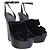 Giambattista Valli Velvet Satin Wedges - vista 2