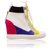 Giuseppe Zanotti Sneakers con zeppa in pelle colorblock  ref.324055
