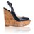 Christian Louboutin Black Patent Wedges Leather  ref.324129