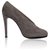 Hermès Zapatos de tacón de ante con punta cerrada Gris  ref.324194