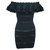 Alexander Mcqueen Mini vestido negro con hombros descubiertos  ref.324205