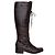 Hunter Botas de couro com relevo croc Marrom