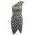 Michael Kors Drape-Effect One Sleeve Brown dress Rayon Cellulose fibre  ref.324941