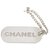 Chanel Silver Logo Plate Key Chain Silvery Metal  ref.325169