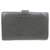 Chanel Portefeuille long à rabat noir avec logo Caviar CC  ref.326210