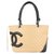 Chanel Beige gesteppte Cambon Shopper Tasche Leder  ref.326338