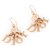 Boucles d'oreilles pendantes Dior dorées à logo en cristal Métal Métallisé  ref.327593