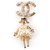 Chanel Mademoiselle Coco Chanel Pearl Brooch Dourado Metálico Metal  ref.327595