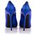 Saint Laurent Décolleté Peeptoe Blu Metallizzato Blu navy - vista 3