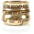 Chanel 3 Goldene Armreifen mit Inschriften Metallisch Metall  ref.327669