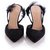 Christian Dior Dior Black Suede Leather and Feather Ethnie Slingback Sandals  ref.327684