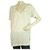 Iceberg Off White Relaxed Oversize Style V Neckline Long T-Shirt Top Size XS Silk Viscose  ref.327862