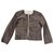 Chanel leather jacket Grey  ref.328007