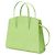 Little Liffner Minimale Mini Tote aus säuregrünem geprägtem Leder - Ansicht 3