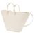 Little Liffner Offene Tulip Tote Medium aus beigefarbenem Leder mit Eidechsenprägung Gelb - Ansicht 3