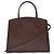 Little Liffner Minimale Mini Tote aus dunkelbraunem Leder mit Eidechsenprägung - Ansicht 3
