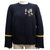 NEW ERMANNO SCERVINO MEDALS SWEATER 42 It 38 FR WOOL SILK CASHMERE MEDAL Navy blue  ref.328835