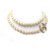 NEW CHANEL NECKLACE PEARLS & CC LOGO STRASS 80 CM NEW NECKLACE Beige Metal  ref.329035