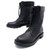 NEW CHRISTIAN DIOR BOOTS BOLD 38.5 39.5 BLACK LEATHER BOOTS  ref.329047