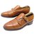 JOHN LOBB WILLIAM SHOES 8E 42 LEATHER DUAL BUCKLE LOAFERS Brown  ref.329200