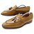 JOHN LOBB COLOMBO SHOES 8E 42 LEATHER Tassel MOCCASINS + TAPPING Brown  ref.329219