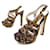 NEW MIU MIU SHOES 38 It 38.5 LEOPARD SHOES CREW SANDALS Brown Pony-style calfskin  ref.329265