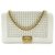 HANDBAG CHANEL GRAND BOY WHITE BRAIDED LEATHER BANDOULIERE LEATHER HAND BAG  ref.329368