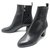 NEW LOUIS VUITTON UPSTAGE ANKLE BOOTS 40 LEATHER ANKLE BOOTS Black  ref.329371