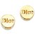 Dior Gold Logo Clip-On Earrings Golden Metal  ref.329516