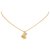 Dior Gold Rhinestone Pendant Necklace Golden Metal  ref.329525