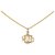 Dior Gold Logo Necklace Golden Metal  ref.329563