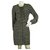 Motif animal gris Rebecca Taylor 100% Taille de mini robe en soie à manches longues 4  ref.329683