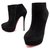 NUOVE SCARPE CHRISTIAN LOUBOUTIN STIVALI DIRDIBOOTIE 36 Stivali di camoscio nero Svezia  ref.329698